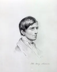 The Very Rev. J.H Newman, graverad av John Alfred Vinter, 1850